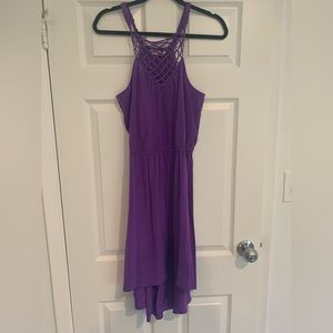 Rebecca Taylor high low purple silk dress NWOT